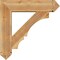 Ekena Millwork Balboa Arts and Crafts Rough Sawn Bracket w/ Offset Brace, Western Red Cedar, 8"W x 32"D x 32"H BKT0806X32X32BOA03RWR - alternate 2